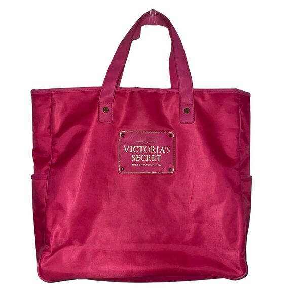Y2K Victoria's Secret, Hot Pink Waxed Canvas Tote Bag - Picture 1 of 8